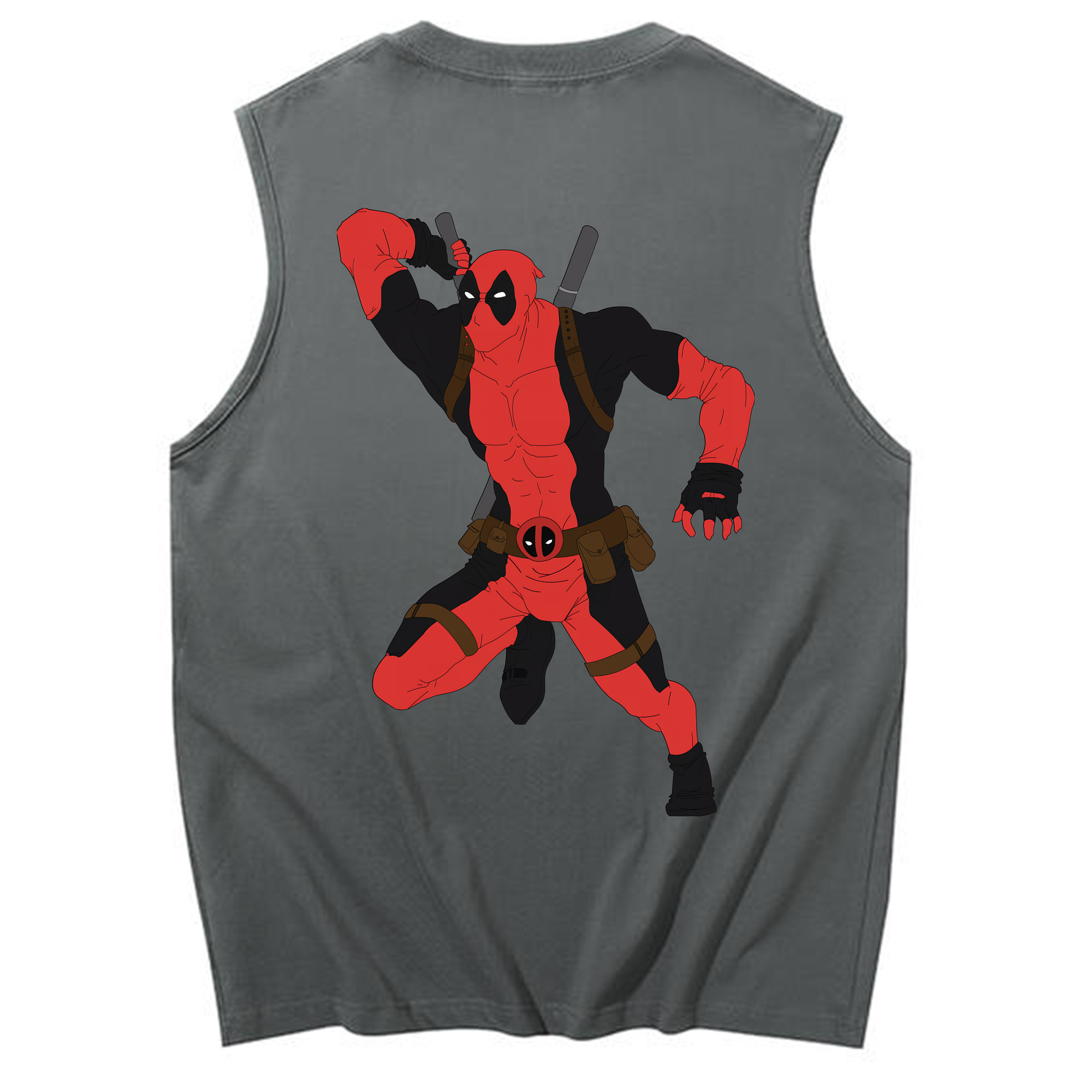 （画像用） Deadpool デッドプール コットン100％タンクトップ（背面プリント）
